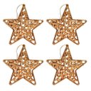 Ver imagem 3 de Kit 8 Estrelas Tridimensional Arabesco Bronze Metalizado 10cm - Magizi