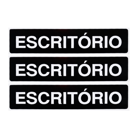 Combo 6 Placas De Sinalização Escritório 30x7 Acesso - A-404 F9e