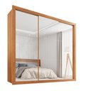 Ver imagem 3 de Guarda-Roupa Casal 3 Portas com Espelho 4 Gavetas Costa Rica Cinamomo