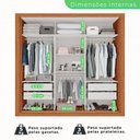 Ver imagem 5 de Guarda-Roupa Casal 3 Portas com Espelho 4 Gavetas Costa Rica Cinamomo