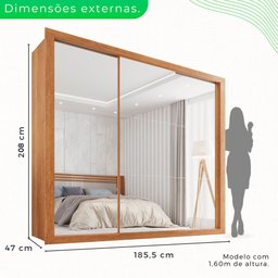 Guarda Roupa Casal 3 Portas Espelhado 4 Gavetas Costa Rica - 4 Guarda Roupa Casal 3 Portas Espelhado 4 Gavetas Costa Rica - 4