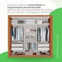 Ver imagem 7 de Guarda-Roupa Casal 3 Portas com Espelho 4 Gavetas Costa Rica Cinamomo