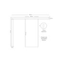 Ver imagem 4 de Porta de Correr Madeira 215x90cm Sobrepor Reversível Melamínico Mgm Abertura Direita