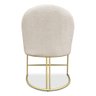 Kit 04 Cadeiras Poltrona de Jantar Bela Linho Bege Base Metálica Industrial Dourado - Pallazio - 6