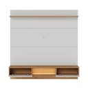 Ver imagem 2 de Painel Home Suspenso Bali com Nicho e LED para TV até 60 Polegadas Off White Matte Freijó Colibri