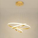 Ver imagem 4 de Luminaria Lustre 3 em 1 Aneis Arco Perfil Led Infinito Ajustavel Regulavel Pendente Iluminaçao Sala 