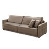 Sofá Cama Retrátil e Reclinável 2,50m com Molas Karen Veludo Cappuccino Adonai Estofados - 4