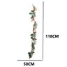 Festao Decorativo Natalino Longo Folhas Frutas Vrd/vrm 118cm - 2