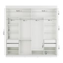 Ver imagem 6 de Guarda Roupa Casal com Espelho Interno 2 Portas de Correr Boreal CabeCasa MadeiraOriginals