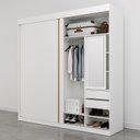 Ver imagem 3 de Guarda Roupa Casal com Espelho Interno 2 Portas de Correr Boreal CabeCasa MadeiraOriginals