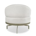 Ver imagem 6 de Poltrona Sala de Estar Base Giratória Dourada Aura Bouclê Off White S04 - D'rossi
