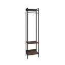 Ver imagem 4 de Estante Closet Arara 187x45cm 3 Prateleiras Active Yescasa Marrom/Nogal/Preto