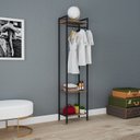 Ver imagem 1 de Estante Closet Arara 187x45cm 3 Prateleiras Active Yescasa Marrom/Nogal/Preto