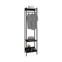 Ver imagem 3 de Estante Closet Arara 187x45cm 3 Prateleiras Active Yescasa Preto/Ônix