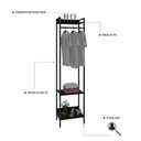 Ver imagem 5 de Estante Closet Arara 187x45cm 3 Prateleiras Active Yescasa Preto/Ônix