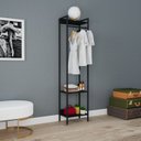 Ver imagem 1 de Estante Closet Arara 187x45cm 3 Prateleiras Active Yescasa Preto/Ônix