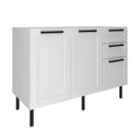 Ver imagem 1 de Balcão Cozinha 120cm para Pia com 2 Portas Zaya Branco T01 - Mpozenato