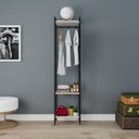 Ver imagem 2 de Estante Closet Arara 187x45cm 3 Prateleiras Active Yescasa Branco/Snow/Preto