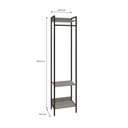 Ver imagem 6 de Estante Closet Arara 187x45cm 3 Prateleiras Active Yescasa Branco/Snow/Preto
