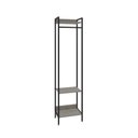 Ver imagem 4 de Estante Closet Arara 187x45cm 3 Prateleiras Active Yescasa Branco/Snow/Preto