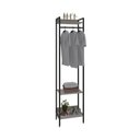 Ver imagem 3 de Estante Closet Arara 187x45cm 3 Prateleiras Active Yescasa Branco/Snow/Preto