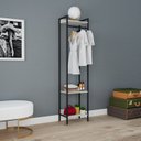 Ver imagem 1 de Estante Closet Arara 187x45cm 3 Prateleiras Active Yescasa Branco/Snow/Preto