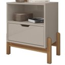 Ver imagem 1 de Mesa de Cabeceira 1 Gaveta 004015 Off White Dcasa