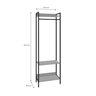 Estante Closet Arara 187x60cm 3 Prateleiras Active Yescasa - 6