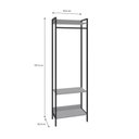 Ver imagem 6 de Estante Closet Arara 187x60cm 3 Prateleiras Active Yescasa Branco/Chess/Preto