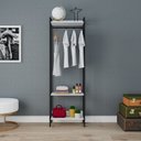 Ver imagem 2 de Estante Closet Arara 187x60cm 3 Prateleiras Active Yescasa Branco/Chess/Preto