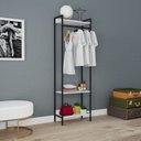 Ver imagem 1 de Estante Closet Arara 187x60cm 3 Prateleiras Active Yescasa Branco/Chess/Preto