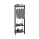 Ver imagem 3 de Estante Closet Arara 187x60cm 3 Prateleiras Active Yescasa Marrom/Carvalho/Preto