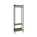 Ver imagem 4 de Estante Closet Arara 187x60cm 3 Prateleiras Active Yescasa Marrom/Carvalho/Preto
