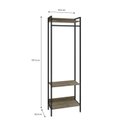 Ver imagem 6 de Estante Closet Arara 187x60cm 3 Prateleiras Active Yescasa Marrom/Carvalho/Preto