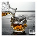 Ver mais imagens de Garrafa Decanter Whisky Licor Conhaque Bourbon Design Norwich Conjunto com 6 Copos