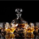 Ver imagem 6 de Garrafa Decanter Whisky Licor Conhaque Bourbon Design Norwich Conjunto com 6 Copos