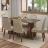 Conjunto Sala de Jantar Tampo de Madeira 6 Cadeiras Rustic/imperial Leon Madesa - 1