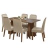 Conjunto Sala de Jantar Tampo de Madeira 6 Cadeiras Rustic/imperial Leon Madesa - 2
