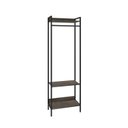 Ver imagem 4 de Estante Closet Arara 187x60cm 3 Prateleiras Active Yescasa Marrom/Carvalho Dark/Preto