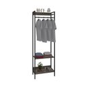 Ver imagem 3 de Estante Closet Arara 187x60cm 3 Prateleiras Active Yescasa Marrom/Carvalho Dark/Preto