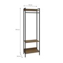 Ver imagem 6 de Estante Closet Arara 187x60cm 3 Prateleiras Active Yescasa Marrom/Lâmina Mel/Preto