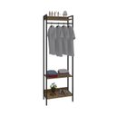 Ver imagem 3 de Estante Closet Arara 187x60cm 3 Prateleiras Active Yescasa Marrom/Lâmina Mel/Preto
