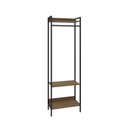 Ver imagem 4 de Estante Closet Arara 187x60cm 3 Prateleiras Active Yescasa Marrom/Lâmina Mel/Preto