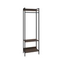 Ver imagem 4 de Estante Closet Arara 187x60cm 3 Prateleiras Active Yescasa Marrom/Nogal/Preto