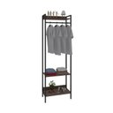 Ver imagem 3 de Estante Closet Arara 187x60cm 3 Prateleiras Active Yescasa Marrom/Nogal/Preto