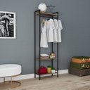 Ver imagem 1 de Estante Closet Arara 187x60cm 3 Prateleiras Active Yescasa Marrom/Nogal/Preto