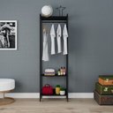 Ver imagem 2 de Estante Closet Arara 187x60cm 3 Prateleiras Active Yescasa Preto/Ônix