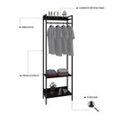 Ver imagem 5 de Estante Closet Arara 187x60cm 3 Prateleiras Active Yescasa Preto/Ônix