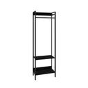 Ver imagem 4 de Estante Closet Arara 187x60cm 3 Prateleiras Active Yescasa Preto/Ônix