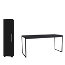 Ver imagem 1 de Kit Trabalho Home Office Estudos Mesa 1,20cm Industrial Ferro e Armário Multiuso Sofia Organizador -